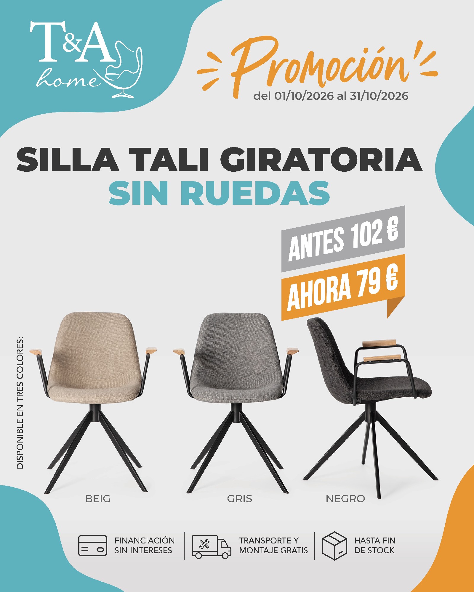 Silla giratoria Tali